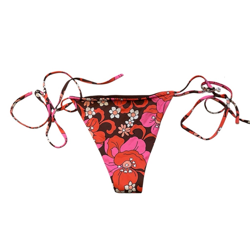 NWT, Frankie’s  BIKINIS Jeanette Strapless Top/Tia Bikini Bottom Tropics Sz Lg - Picture 9 of 14